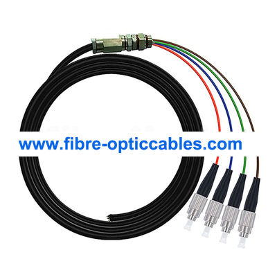 FC UPC 4 Core Waterproof Fiber Optic Cable FC Single Mode